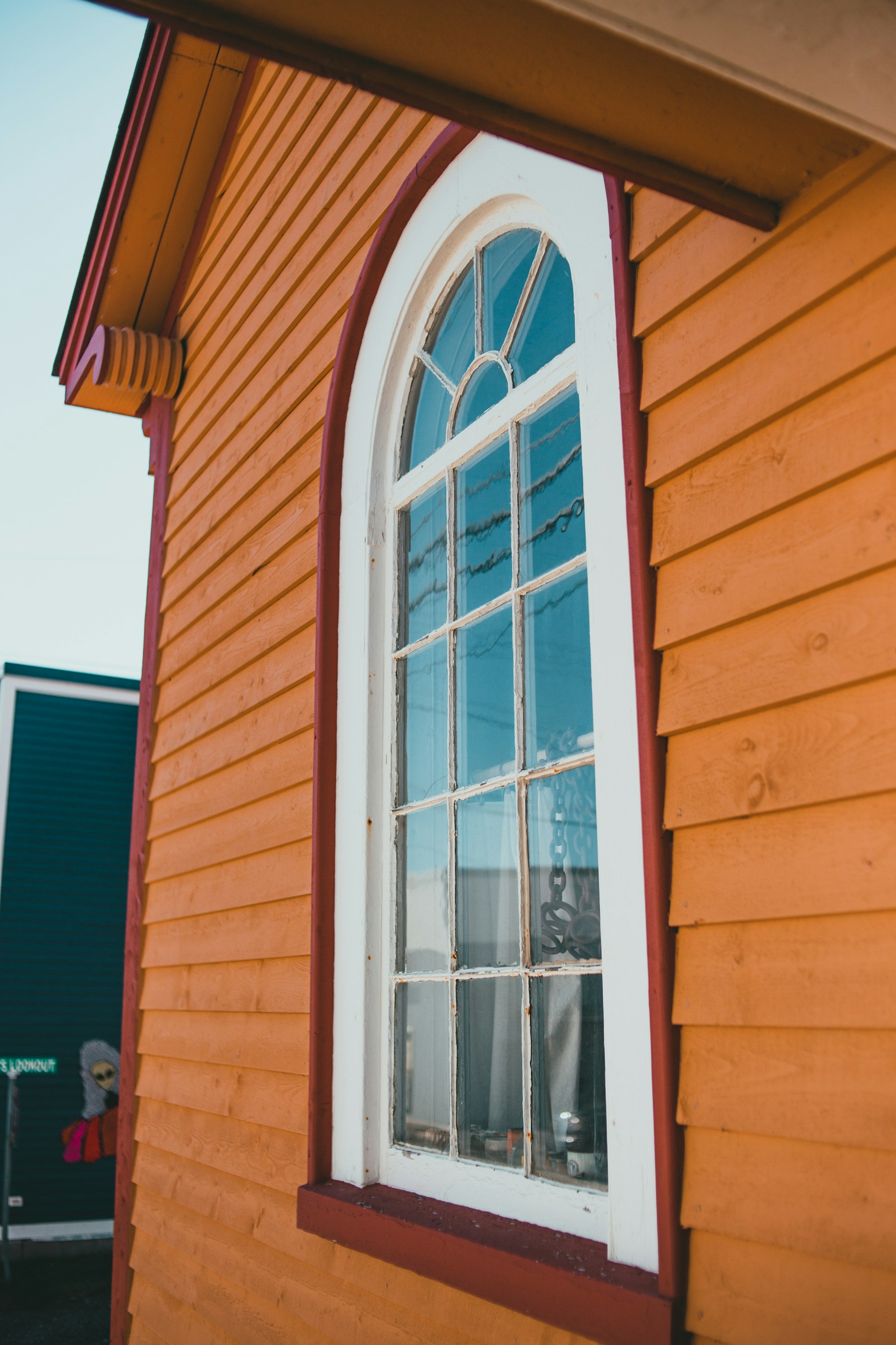 Wood siding with exterior window trim